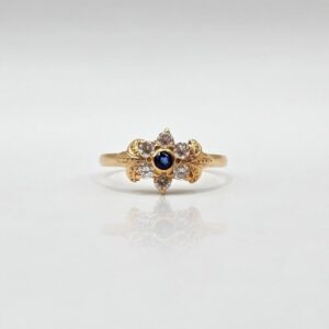 ANILLO FLOR CIRCONES N18,5