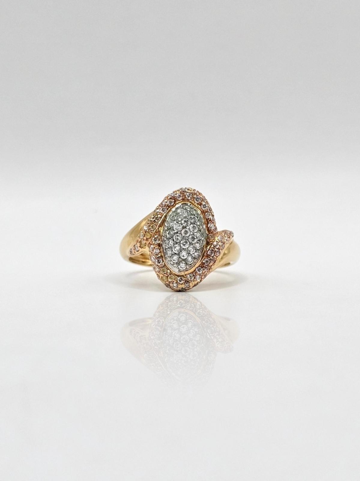 ANILLO BICOLOR CIRCONES N16