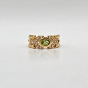 ANILLO OLIVINA CIRCONES N18