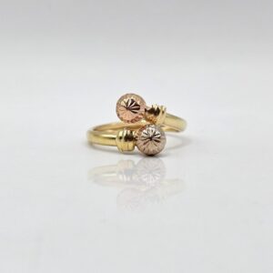 ANILLO DISEÑO BOLAS BICOLOR N13