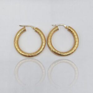 PENDIENTES ARO LINEAS EN ESPIRAL