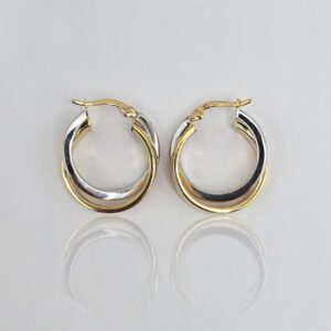 PENDIENTES ARO DOBLE BICOLOR