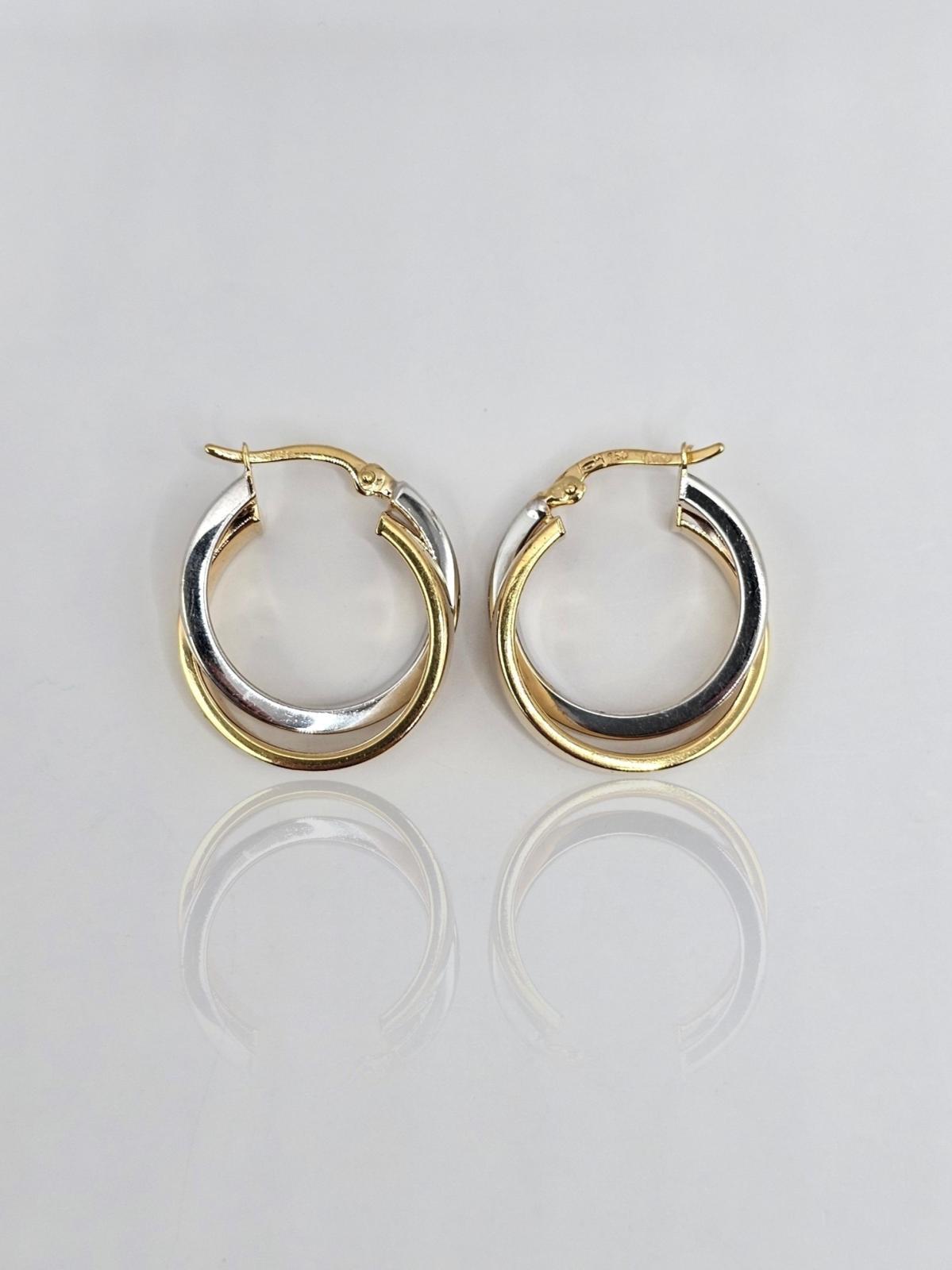 PENDIENTES ARO DOBLE BICOLOR