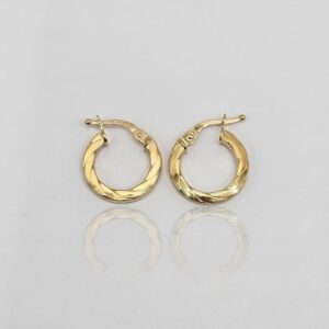 PENDIENTES ARO PEQ DISEÑO LINEAS EN ESPIRAL