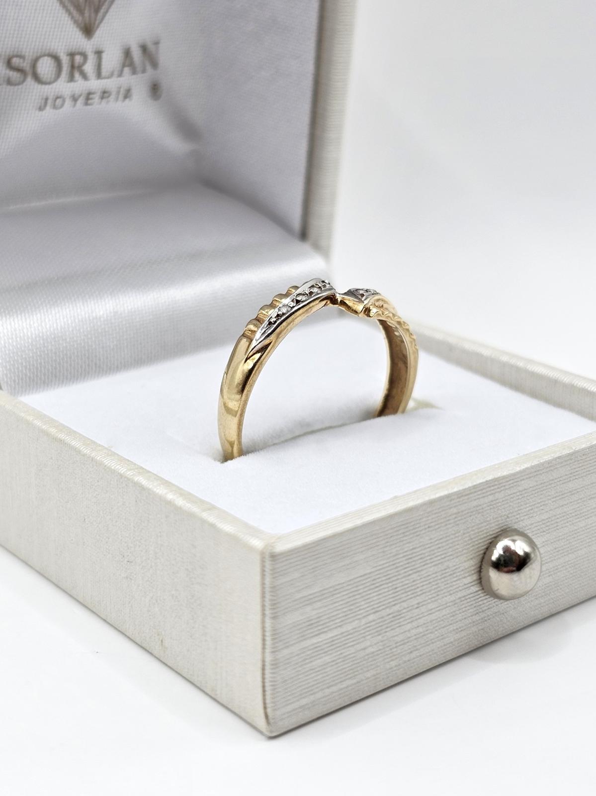 ANILLO BICOLOR CIRCONES N19 - Imagen 2