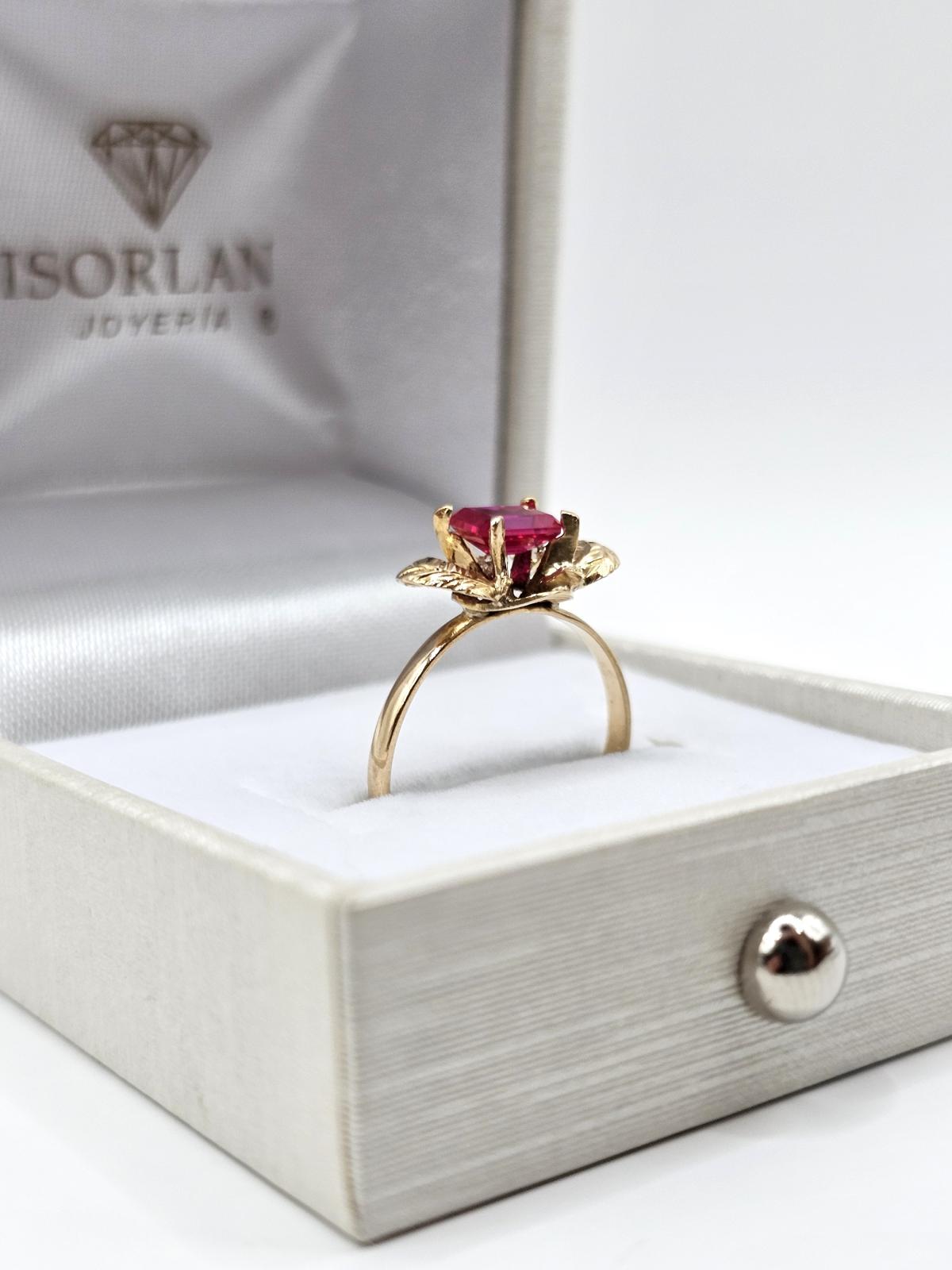 ANILLO PIEDRA FUCSIA N11,5 - Imagen 3