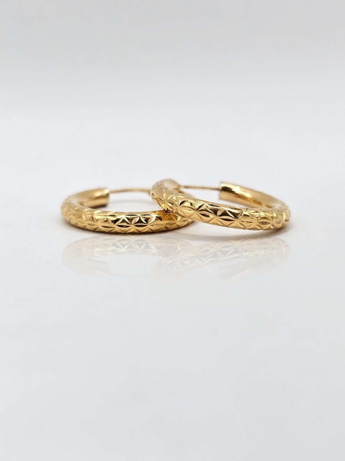 PENDIENTES ARO DISEÑO BICELADO - Imagen 2
