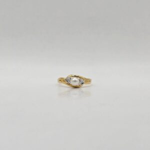 ANILLO PERLA Y CIRCONES N13