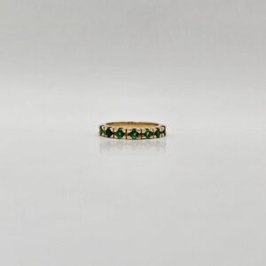 ANILLO PIEDRAS VERDES N10