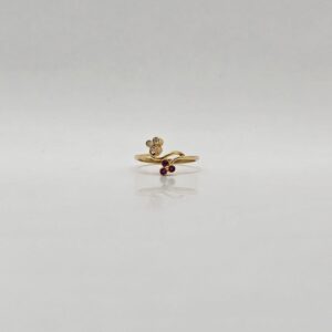 ANILLO CON 2 FLORES N8