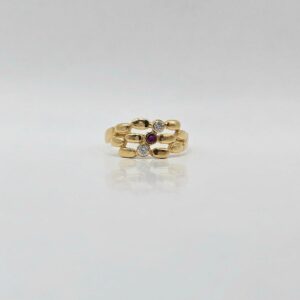 ANILLO LADRILLO CON CIRCONES N18