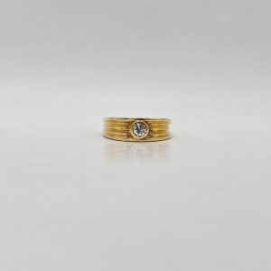 ANILLO LINEAS CON CIRCON N15