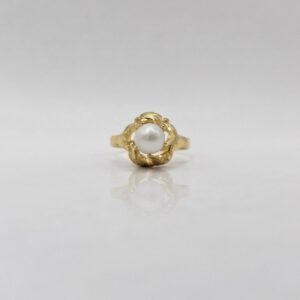 ANILLO CON PERLA CENTRAL N12