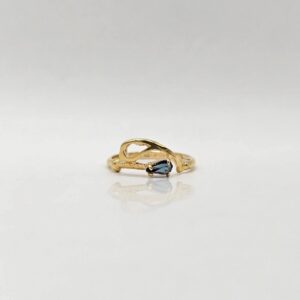 ANILLO CON PIEDRA AZUL N16
