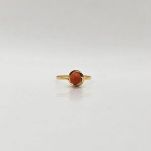 ANILLO FINO CON PERLA ROJA N12,5