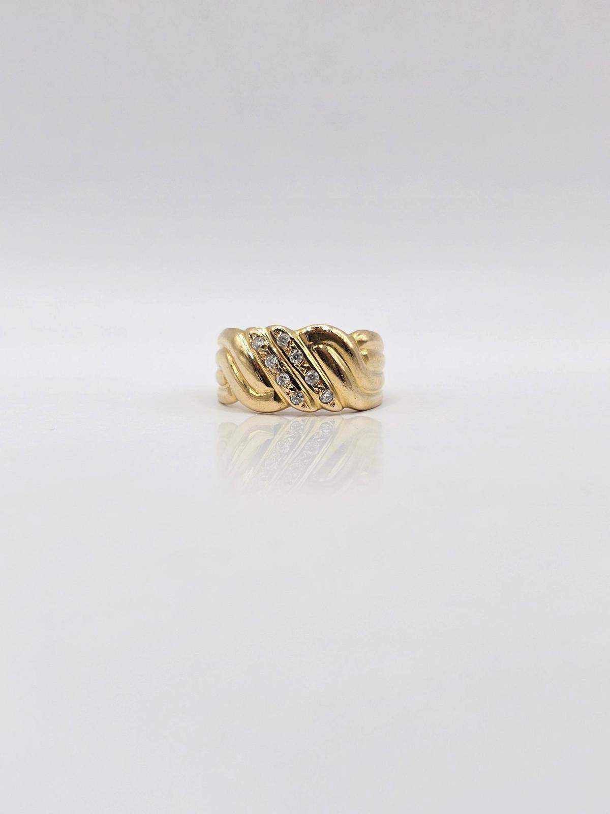 ANILLO LINEAS CIRCONES N17