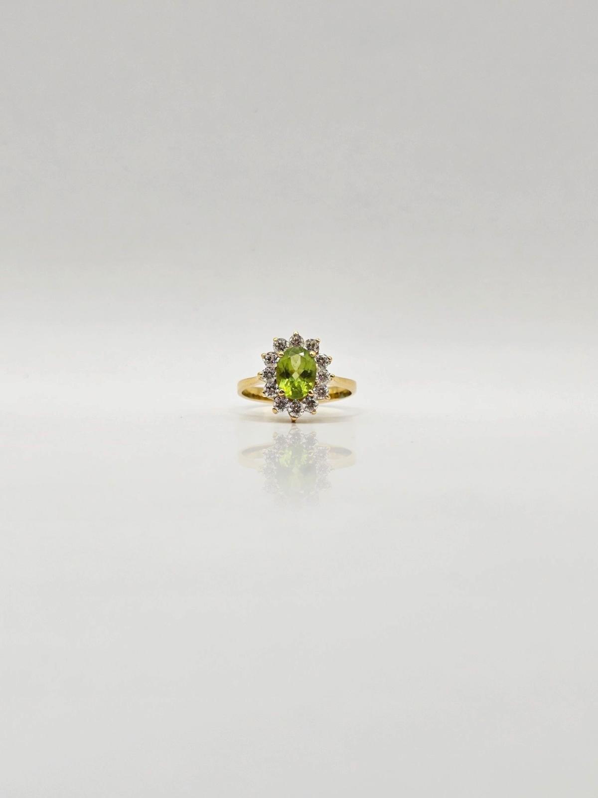 ANILLO OLIVINA CIRCONES N17