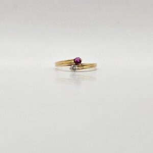 ANILLO CIRCON PIEDRA FUCSIA N16