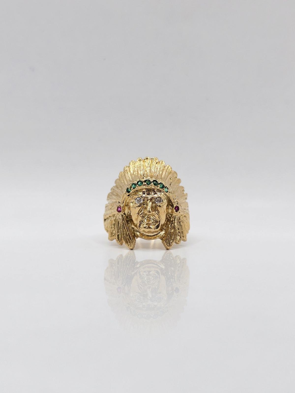 ANILLO INDIO CIRCONES N25