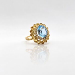 ANILLO AGUAMARINA N17