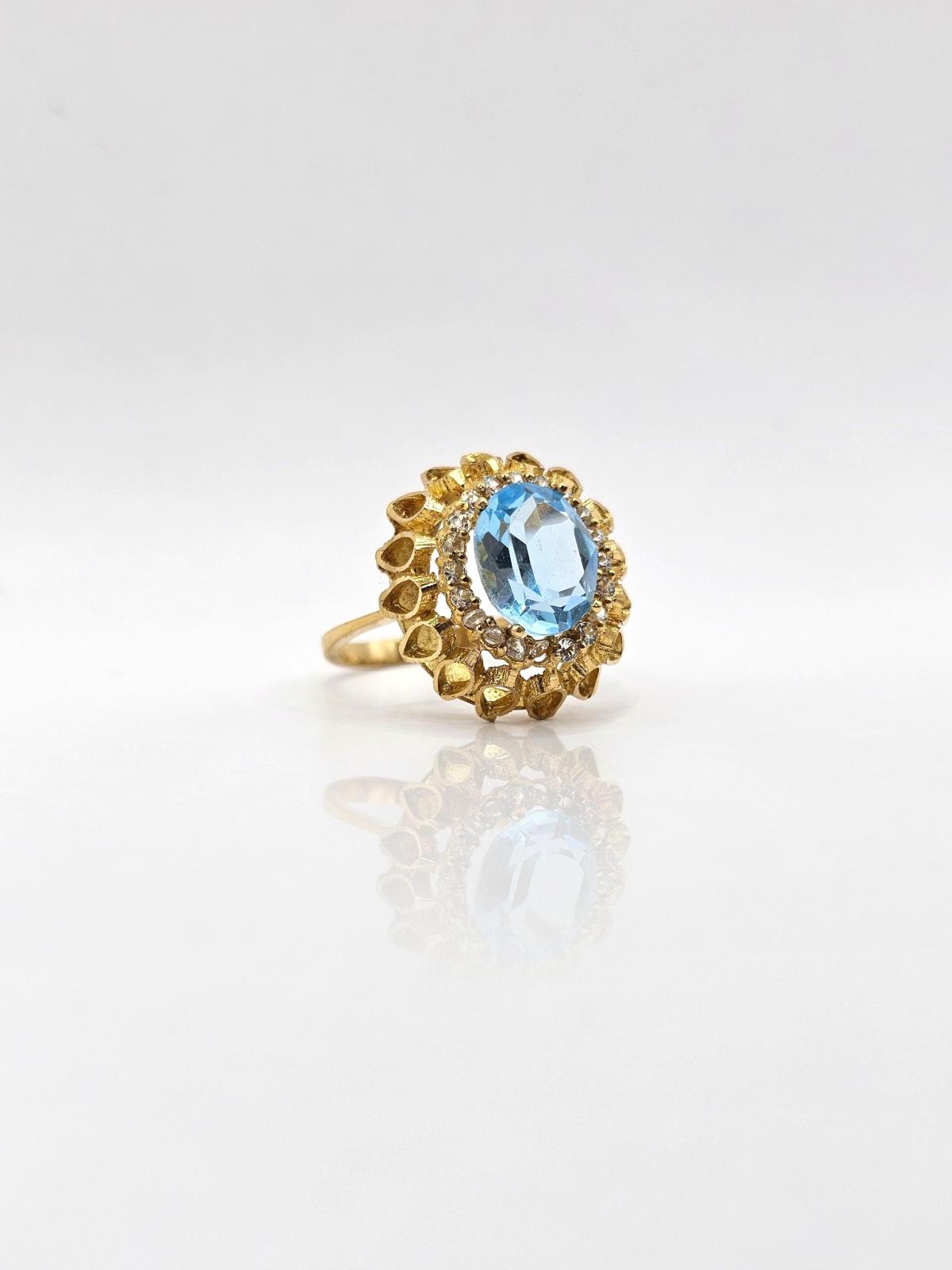 ANILLO AGUAMARINA N17