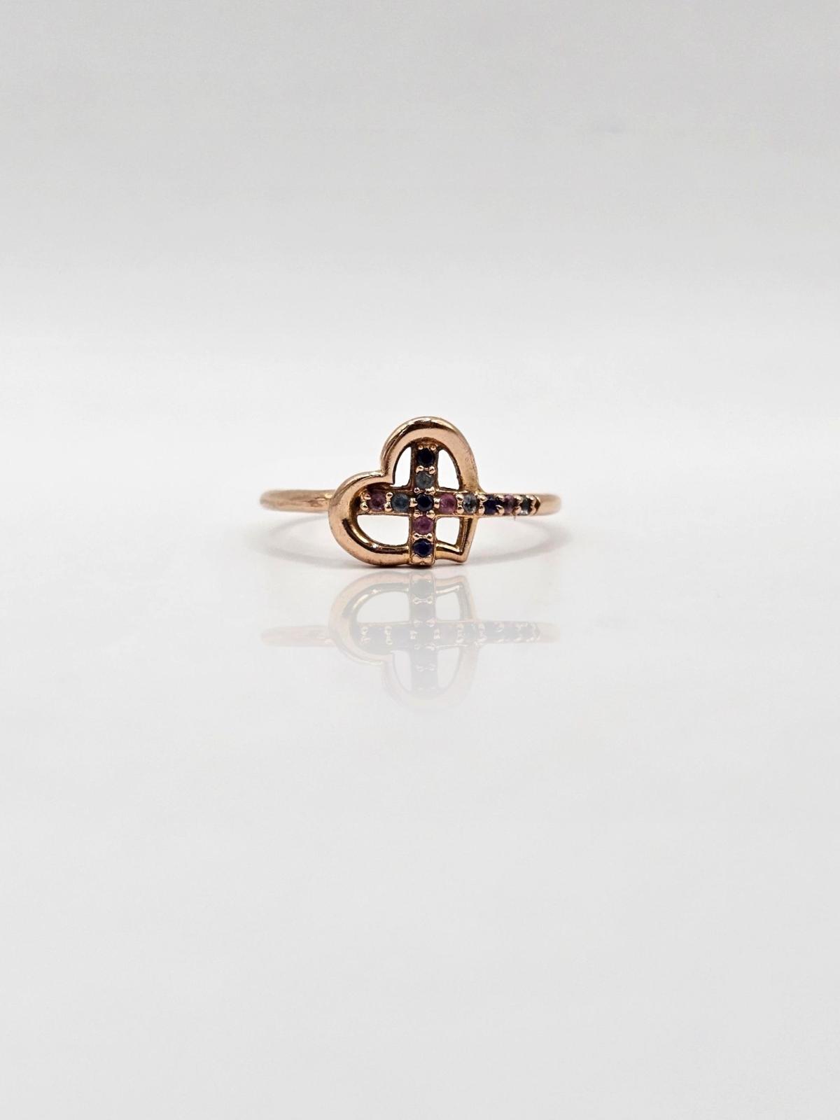 ANILLO ROSE CRUZ CORAZON N17
