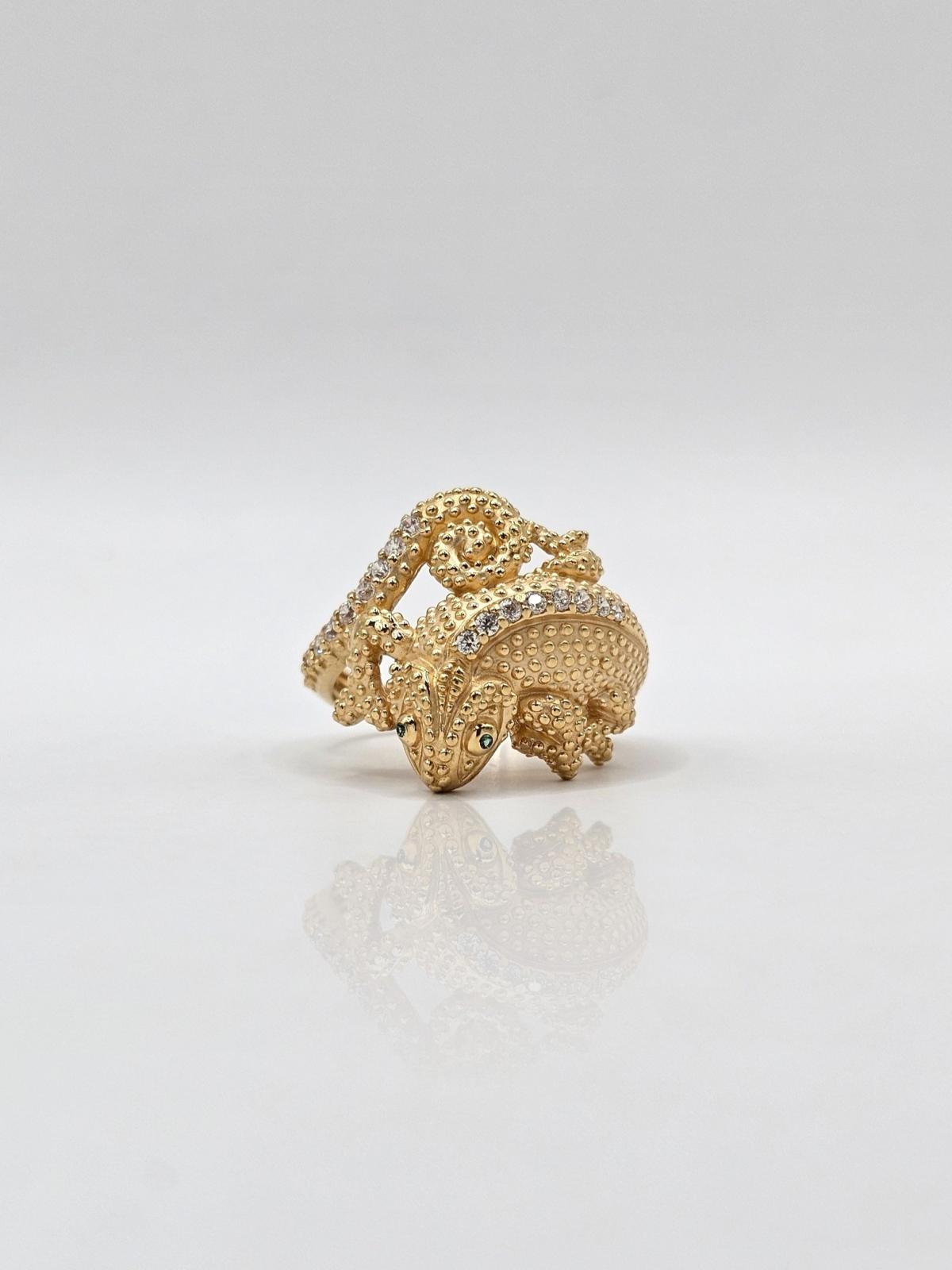 ANILLO LAGARTO CIRCONES N16