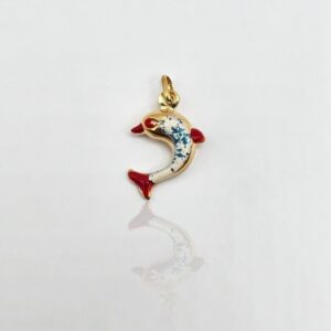 COLGANTE DELFIN ROJO BLANCO