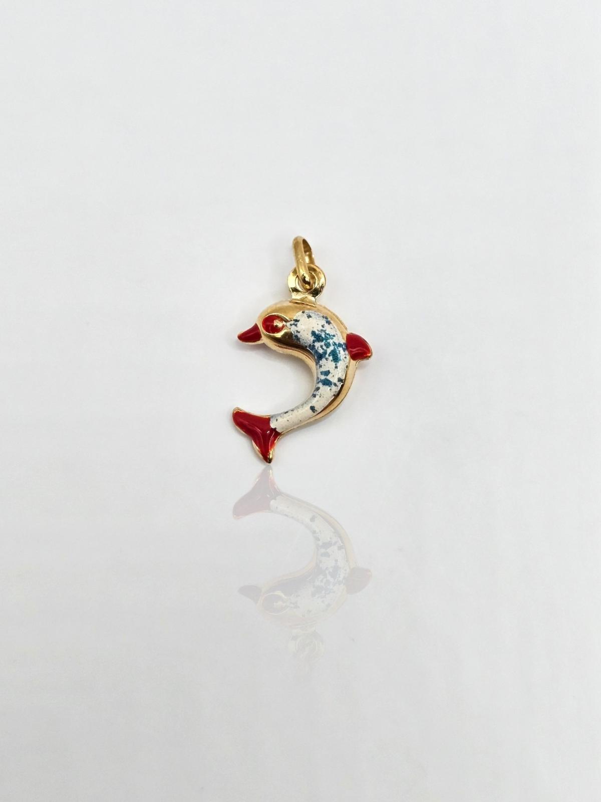 COLGANTE DELFIN ROJO BLANCO