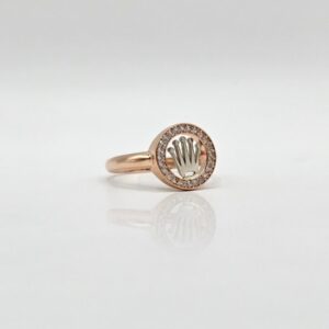 ANILLO ORO ROSADO CORONA N17