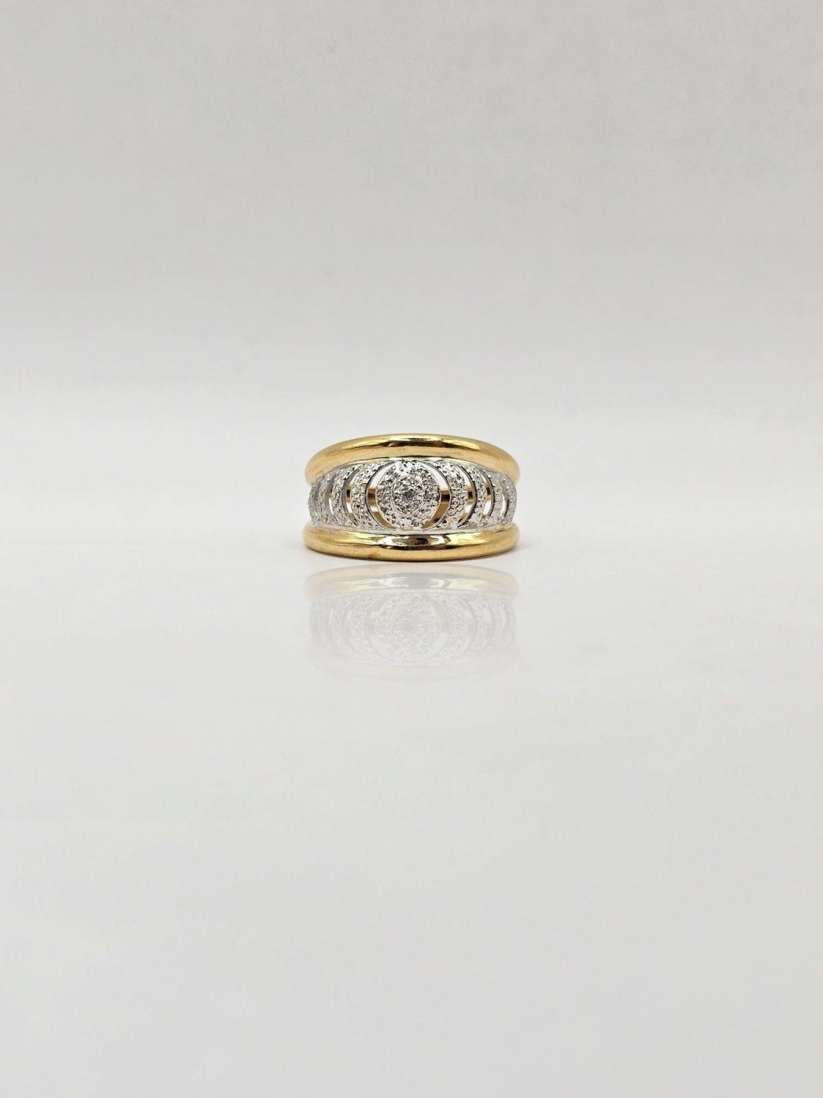ANILLO BICOLOR CIRCON N18