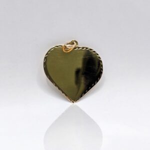 COLGANTE CORAZON PLACA CONTORNO TALLADO