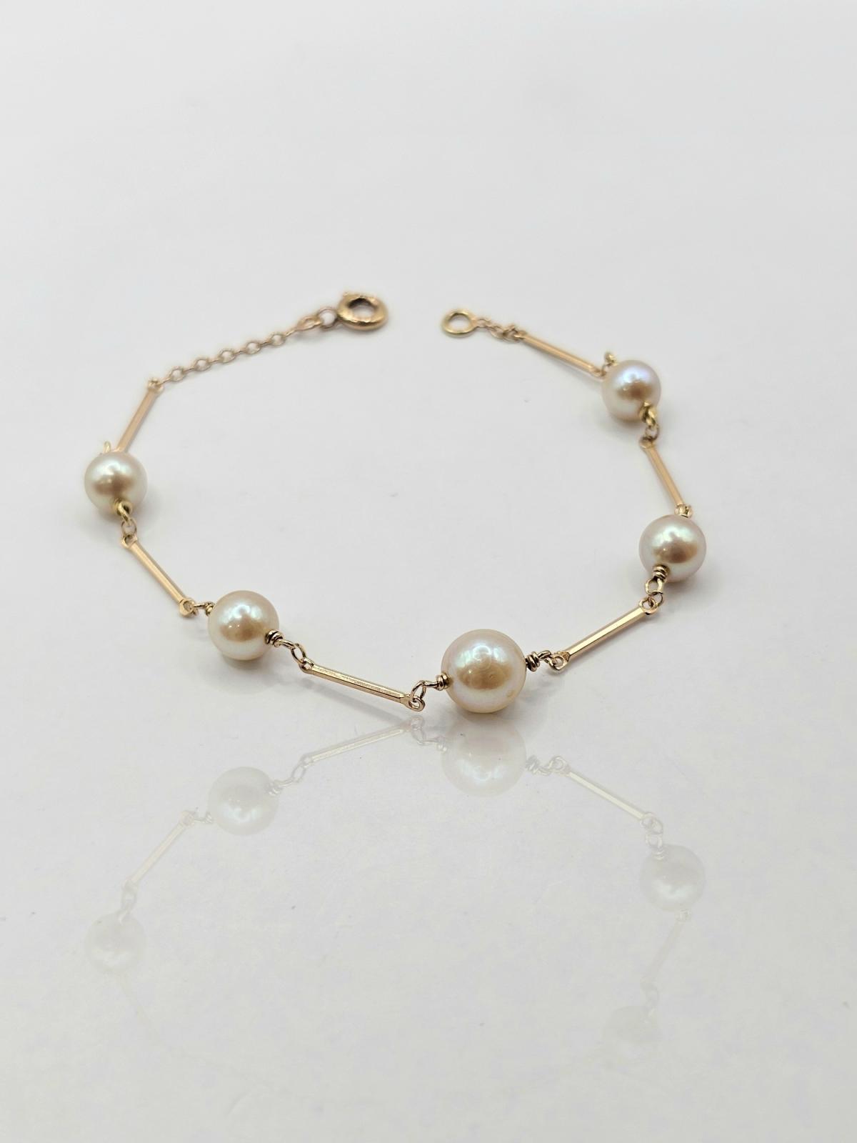 PULSERA PERLAS 17CM