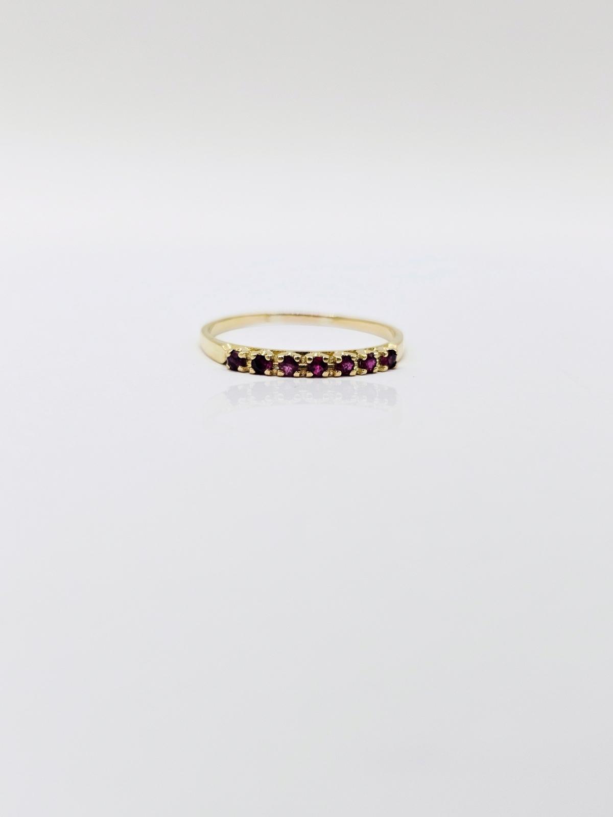 ANILLO CIRCONES ROJOS N17