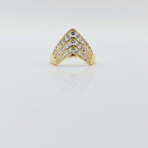 ANILLO 3 V CON CIRCONES N16