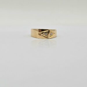ANILLO SELLO ROMBO CON CIRCONES N2