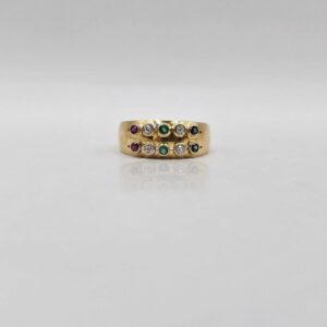 ANILLO CIRCONES COLORES N15