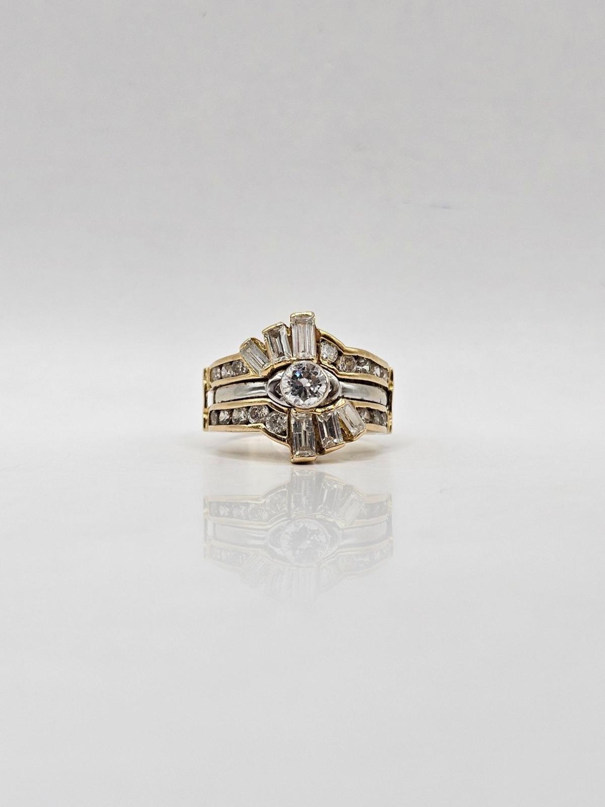 ANILLO BICOLOR CIRCONES N15