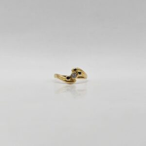 ANILLO FINO CIRCON Y P/AZ N10,5