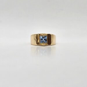 ANILLO  CON TOPACIO AZUL N13