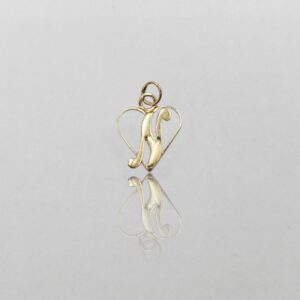 COLGANTE CORAZON LETRA N