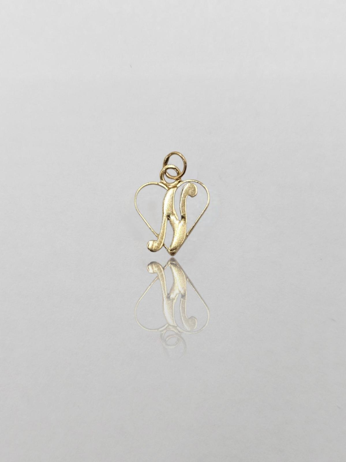 COLGANTE CORAZON LETRA N
