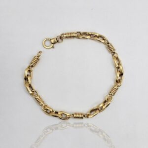 PULSERA ESLABONES VARIADOS TIPO RESORTE 22CM