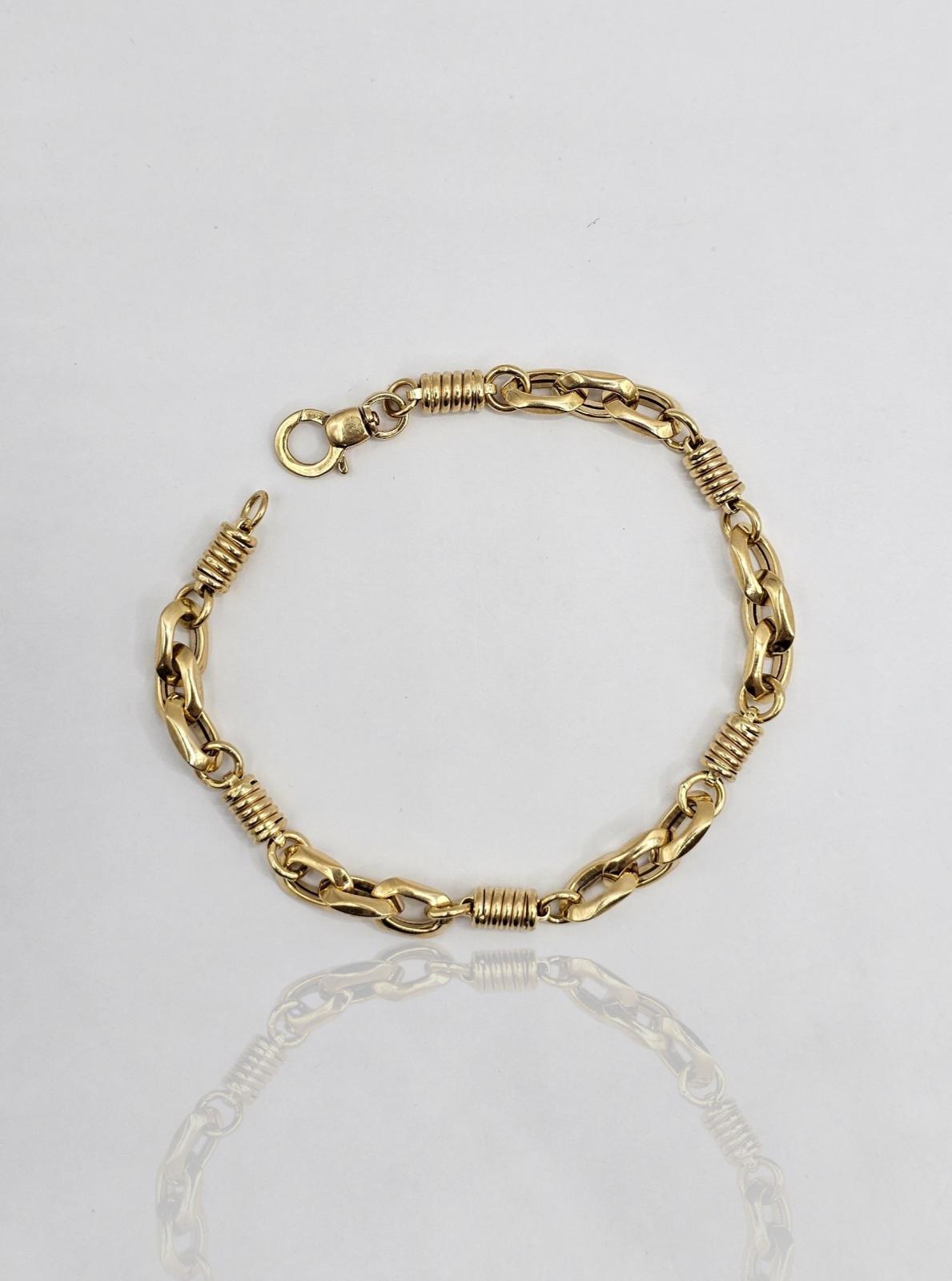 PULSERA ESLABONES VARIADOS TIPO RESORTE 22CM