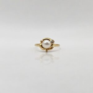 ANILLO FLOR Y PERLA N11