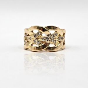 ANILLO CON DISEÑO ENTRELAZADO CON CIRCONES N13