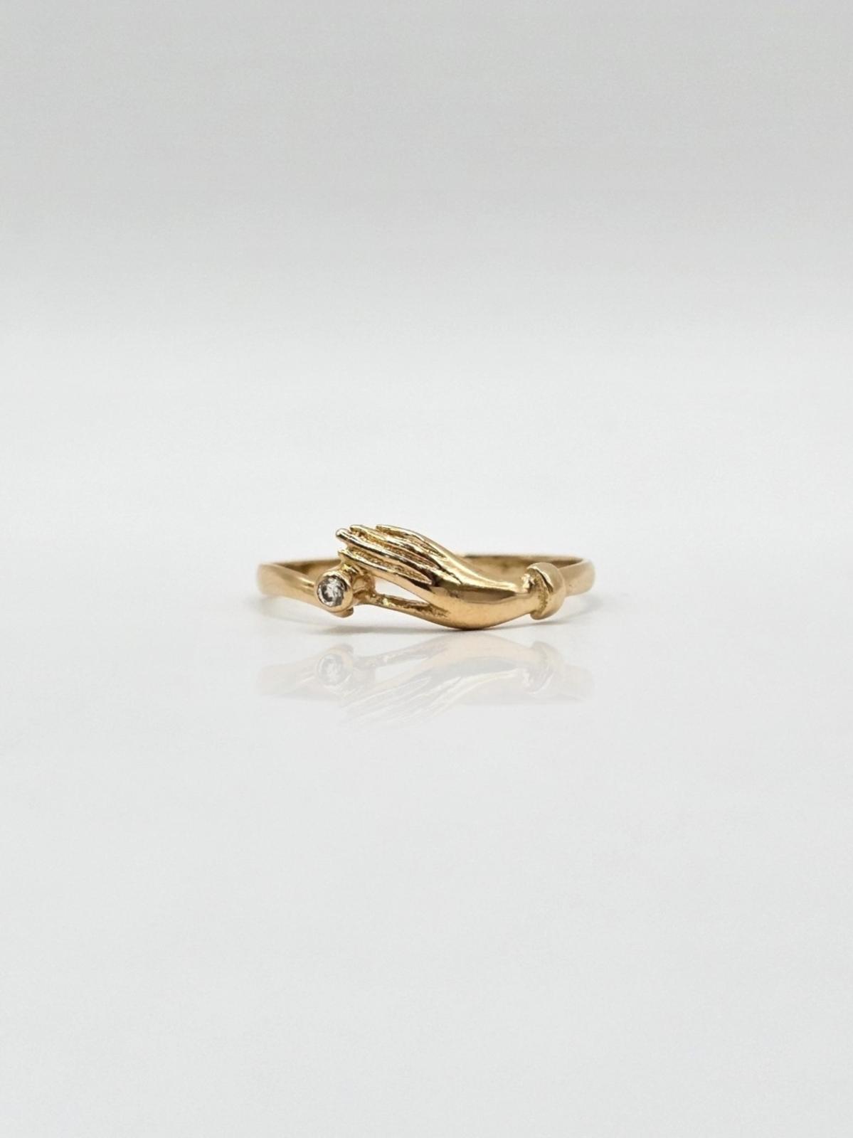 ANILLO MANO CON CIRCON N17.5