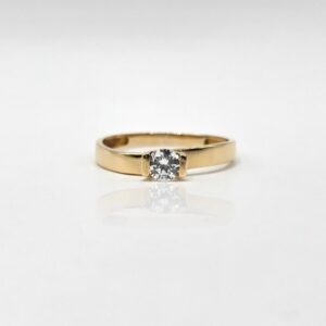 ANILLO COMPROMISO CON CIRCON N19,5