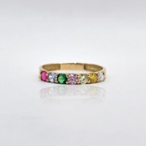 ANILLO PIEDRAS VARIOS COLORES N17,5