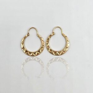 PENDIENTES ARO DISEÑO LINEAS ZIG ZAG